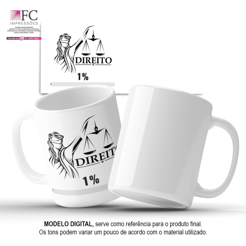 Caneca de Porcelana Branca